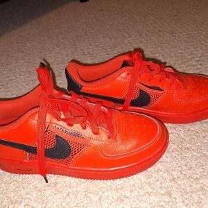 Nike Air Force 1 GS LV8 Mesh Pocket Habanero Red DH9596-600 Rear